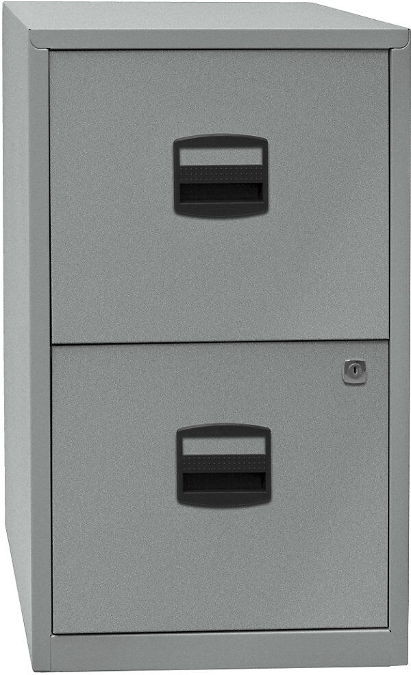 Hängeregistraturschrank PFA, 2 Schübe, silber BISLEY