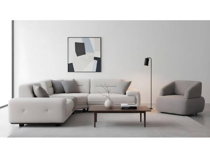 JVmoebel Ecksofa Sofa und Sessel in hochwertigem Design für Ihr Wohnzimmer, 2 Teile