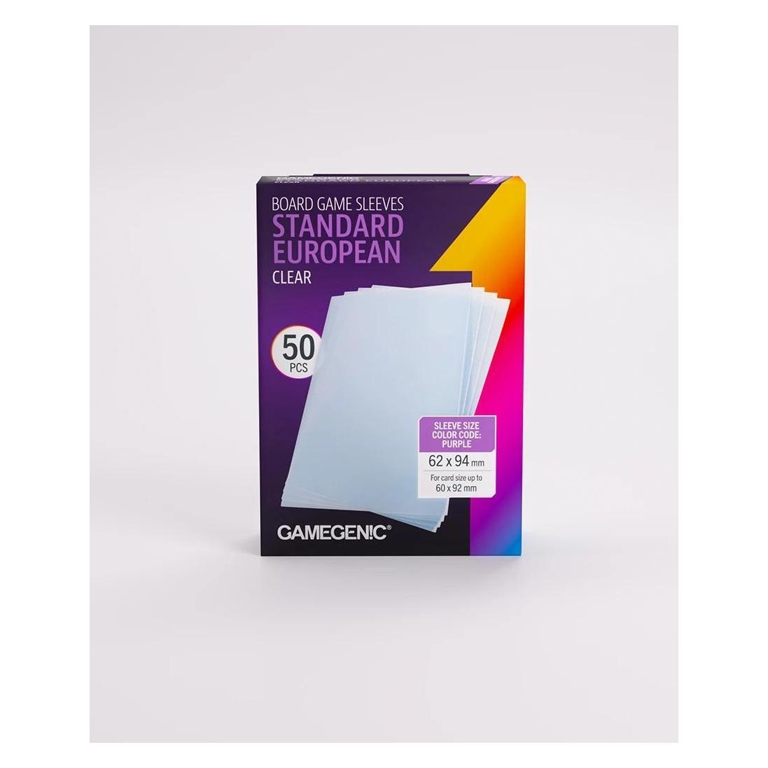 Gamegenic : Board Game Sleeves - Standard European (62x94 mm) - Clear - 50 sztuk (4251715419793-4251715419793)
