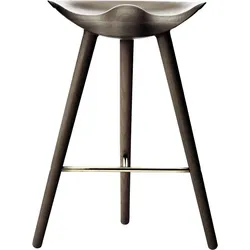 Ml 42 Counter Hocker dunkle Eiche mit Messing-Verbindung