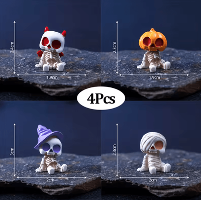 Inspire Curations 4Pcs Halloween Mini Resin Figurines For Home And Garden Decor 4 Pcs