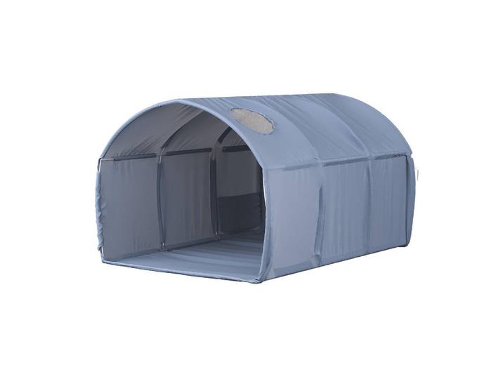 VitaliSpa Tunnelzelt Kubby Blau 100 x 80 cm mit Fenster, Rund, 100x140 cm, Spielzeug, Kinderzelte