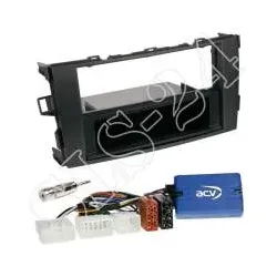 Toyota Auris (E1) 2007-2012 Autoradio Einbaurahmen Radioblende + Lenkradadapt...