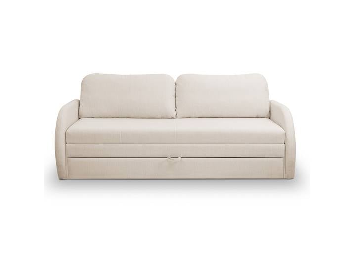 Drei-Sitzer-Schlafsofa Diego in hellbeige, Geflecht