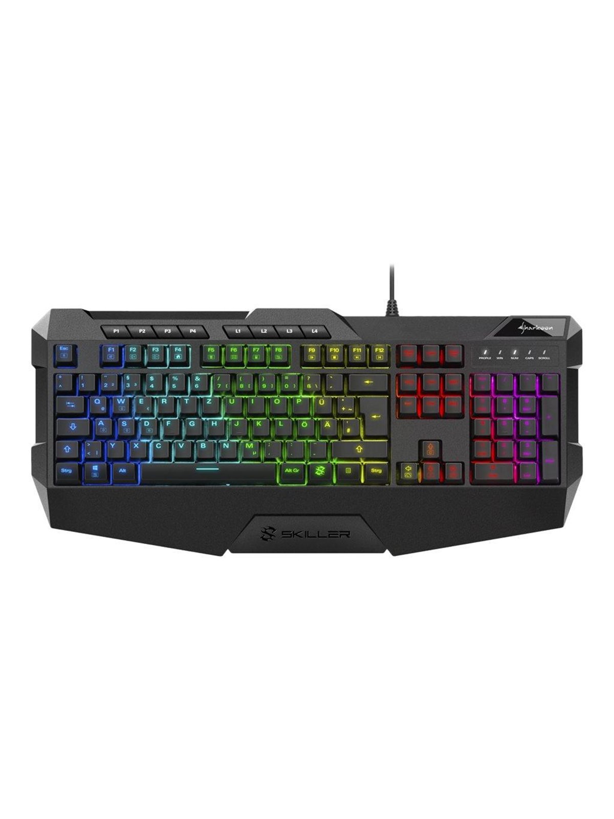 Sharkoon Skiller SGK4 - keyboard - German - Tastatur - Deutsch - Schwarz