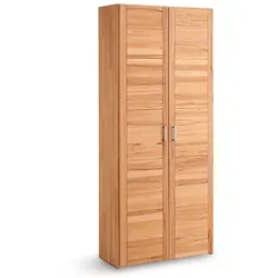 Aktenschrank Buche massiv geölt mit zwei Türen 80x186x33 cm