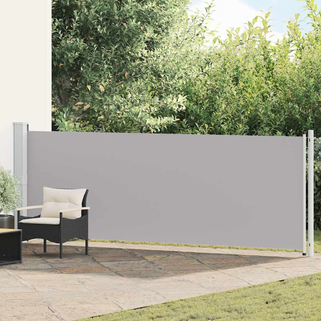 vidaXL Toldo lateral retráctil para patio gris 140x600 cm Gris