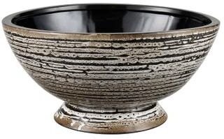 Atlas Lighting and Home Atlas Simone Earthenware Spiral Glaze Bowl - 14 inch Wide