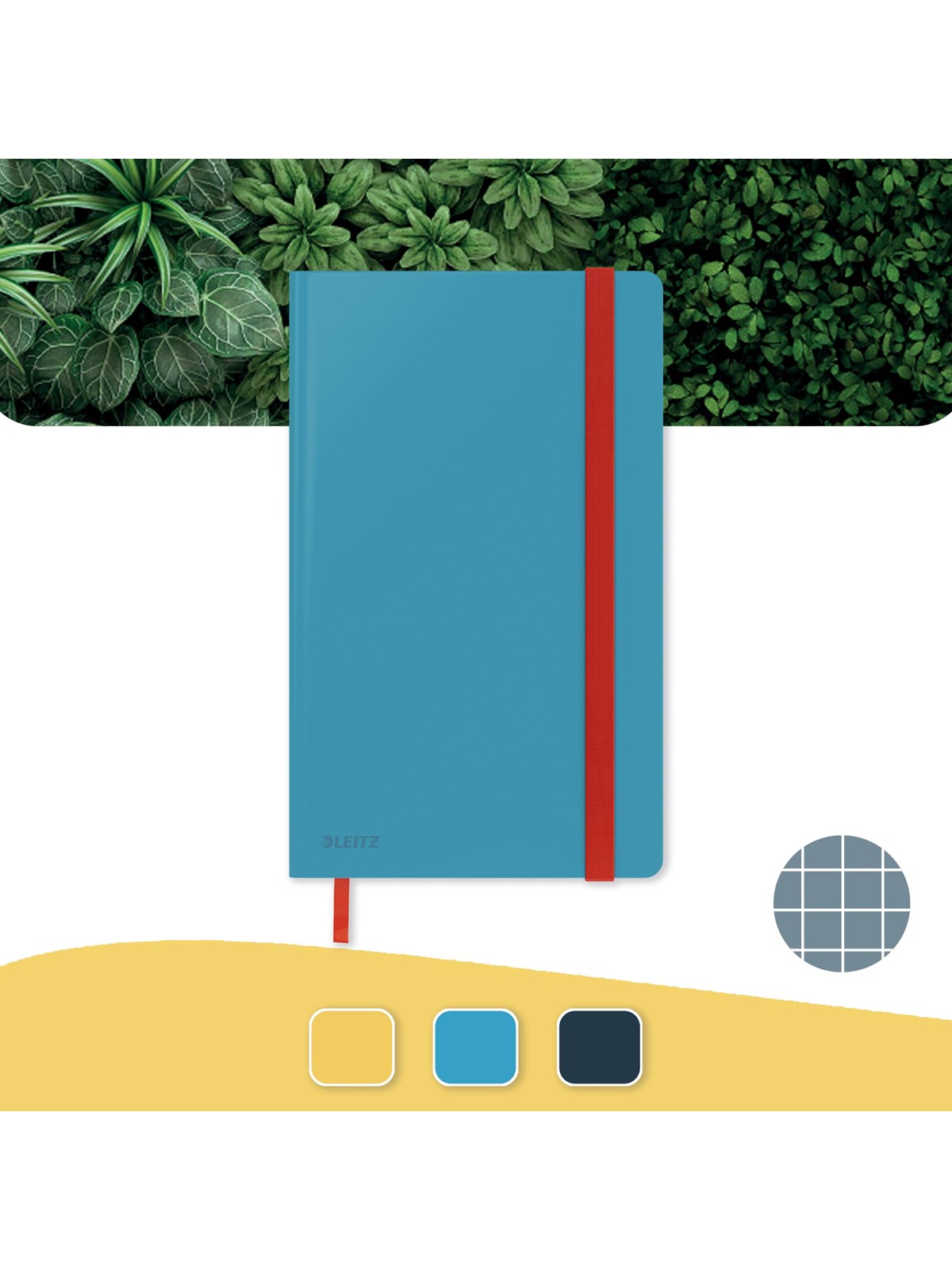 Leitz Cosy Notizbuch A5 kariert, Hardcover Sanftes Blau