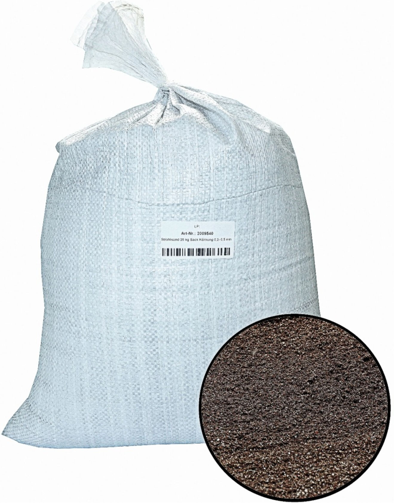 Aerotec (GP: 0,80  / kg) Strahlsand 25 kg Sack Körnung 0,2- 0,5 mm (2009540)