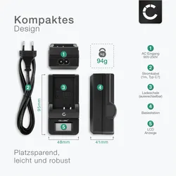 Cellonic Akku für Sony A7 III (ILCE-7M3 / ILCE-7M3K), Alpha 6700, 7 IV, 7 (?7 (Kamera Akku), Kamera Stromversorgung, Schwarz