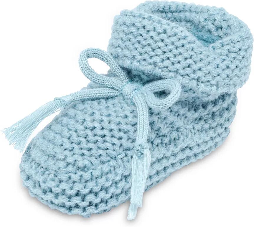 Manor Baby - Hausschuhe, Strickfinkli, 6-12 MONATE, Blau