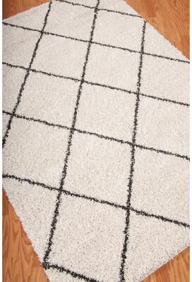 Nourison Brisbane Large Diamond Geometric Modern Shag Area Rug