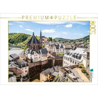 CALVENDO Puzzle Buntes Saarburg im Frühsommer | 1000 Teile Lege-Größe 64x48cm Foto-Puzzle für glückliche Stunden