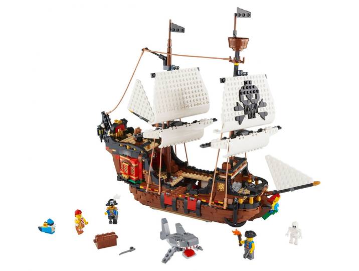 LEGO® LEGO® Creator Piratenschiff - 31109 NEU! Teile 1264x Spielbausteine, (Bausteine, 1264 St., Kreativ-Set), Made in Europe