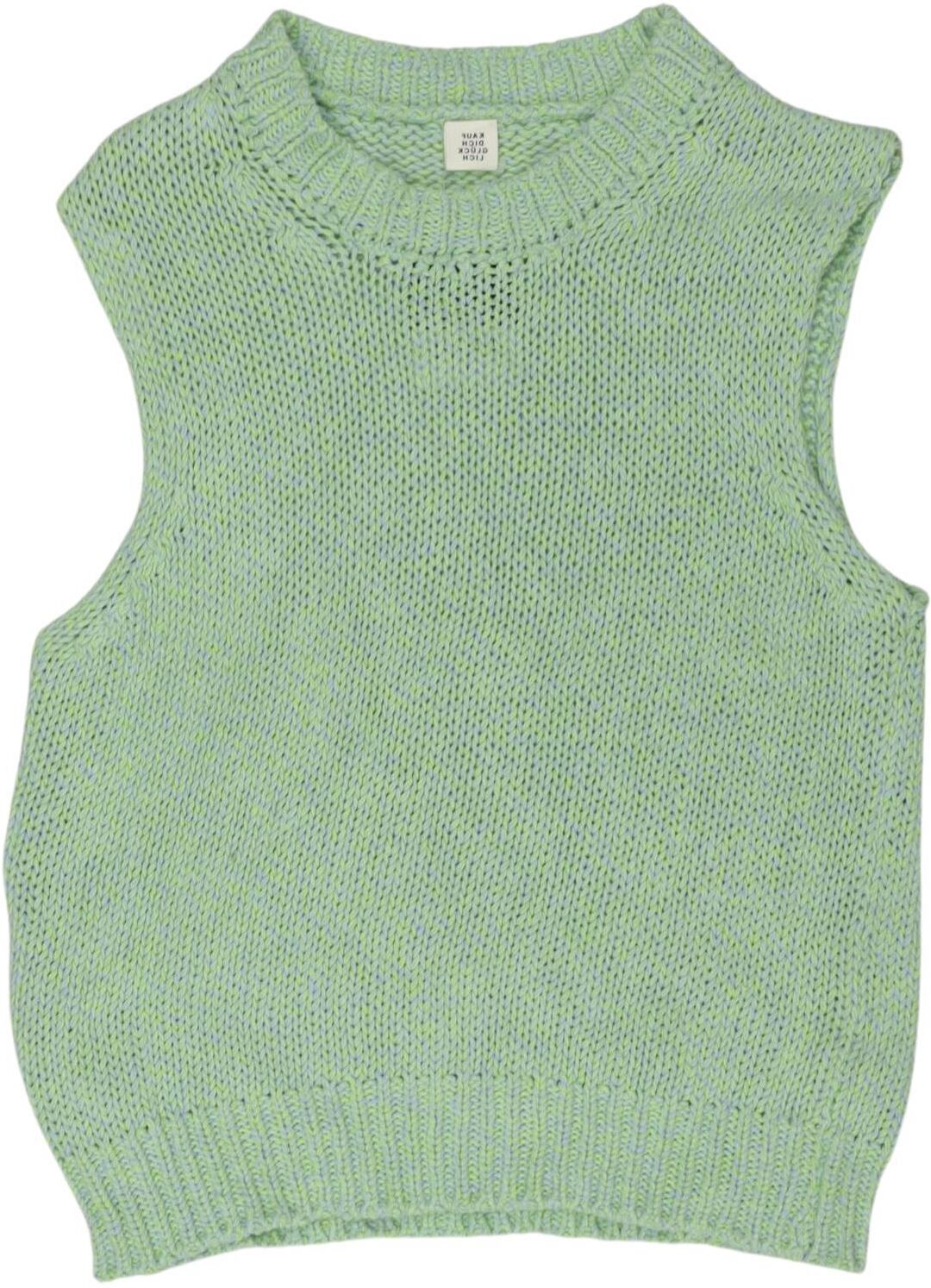 Kauf dich glucklich Damen Pullover, Hellgrün, Gr. M, Baumwolle / Synthetik - Second Hand