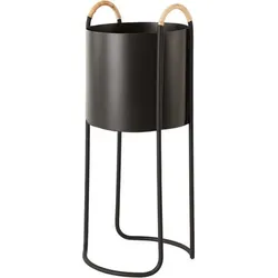 Maki Blumentopf auf Ständer 55 cm, schwarz