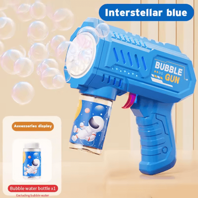 Inspire Picks Glowing Automatic Bubble Gun For Kids No Battery Bubble Machine Toy interstellar Blue