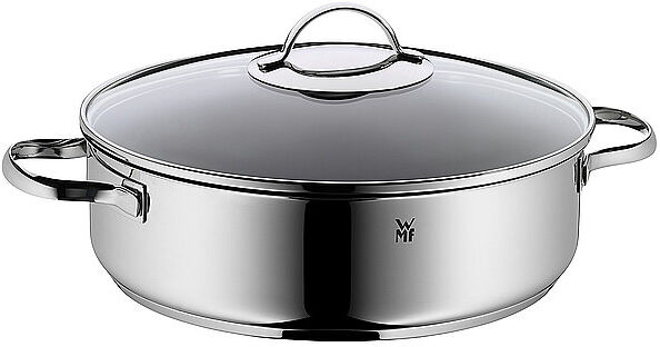 WMF Servier-Schmorpfanne mit Glasdeckel 28cm silber EG