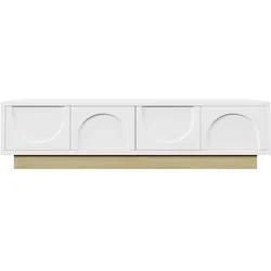 TV-LOWBOARD holzoptik & geschwungenes design