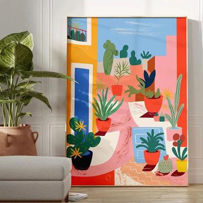 Inspire Select Green Botanical Leaves Canvas Wall Art Calming Nature Houseplant Print 23 11.81 X 15.75 In