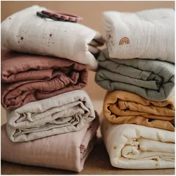 Mushie, Pucktuch + Nuscheli, Swaddle / Nuscheli Cedar (120 x 120 cm)