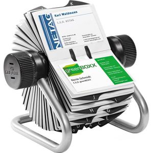 Durable Rollkartei 248123 Visifix, für 400 Visitenkarten, silber
