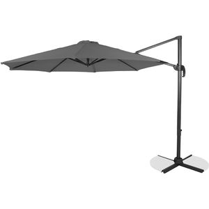 Garden-Pleasure Sonnenschirm 504596, rund, Ø 300 cm, anthrazit, drehbar, mit Ständer