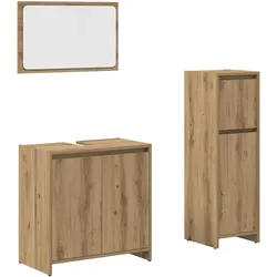 vidaXL 3-tlg. Badmöbel-Set Artisan-Eiche Holzwerkstoff