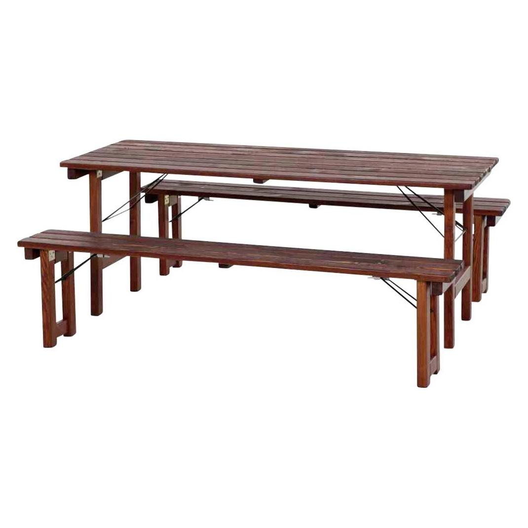 Natura Tisch Wallis Garnitur 180x70 cm, komplett zusammenklappbar M09429 (M09429)