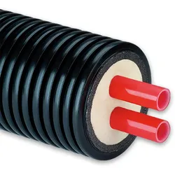 Fernwärmeleitung für Heizung mit Doppelrohr (Ausführung: 63x5.8 - Ø200 mm)