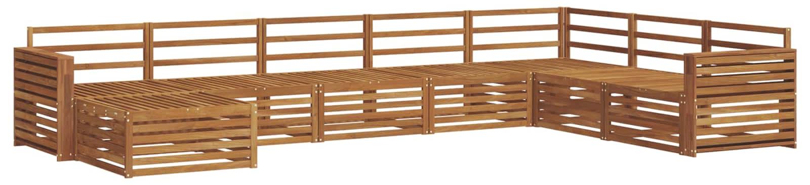 Outdoor-Sofagarnitur 8 pcs Natur
