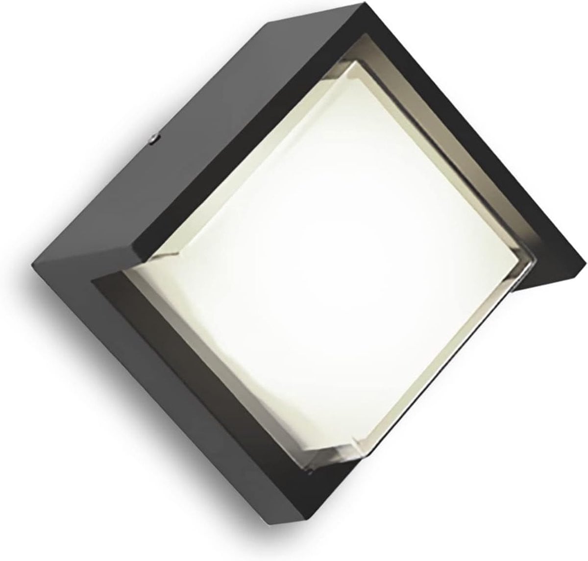 18W LED Buitenwandlamp Modern Vierkant - Aluminium Behuizing - IP65 Waterdicht - Up & Down Verlichting - 4000K - Wit