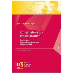 Unternehmenstransaktionen, Fachbücher von Stefan Behringer