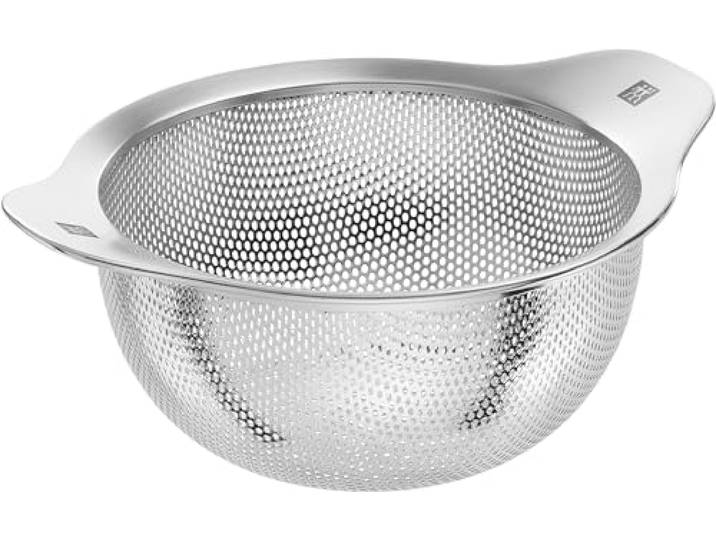 ZWILLING Table Passoire Inox 16 cm\, Fond Plat\, 2 Poignées Empilable\, compatible lave-vaisselle\, idéale pour égoutter pâtes et légumes