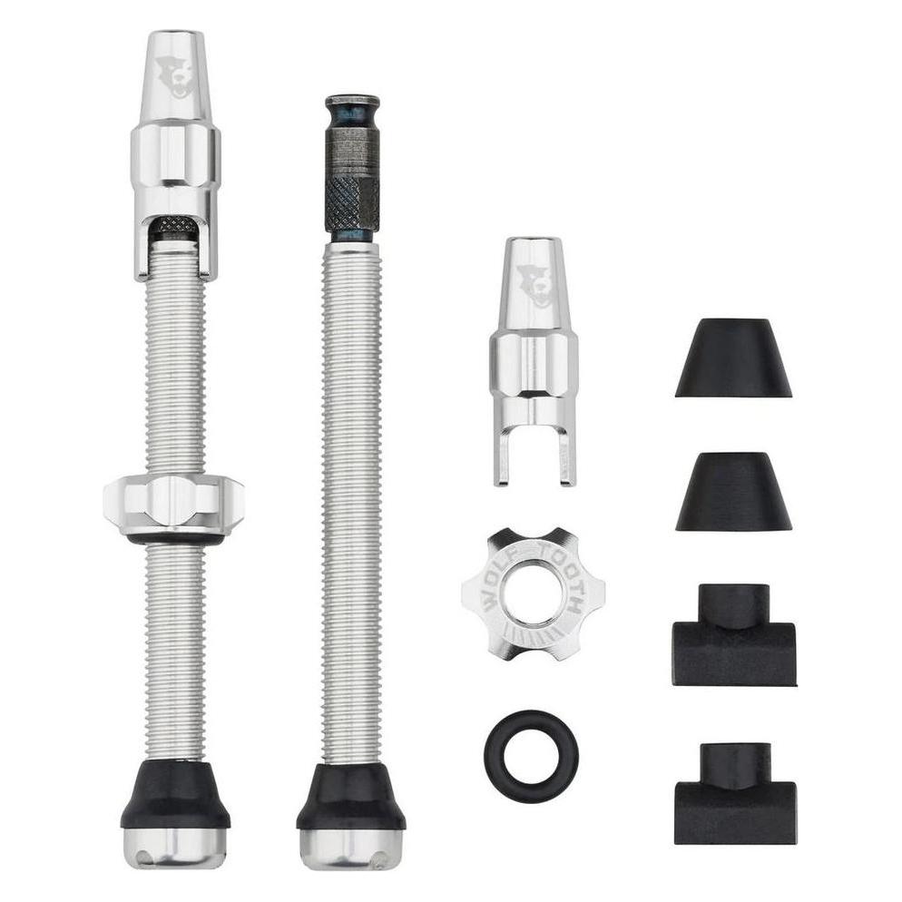 Wolf Tooth Tubeless Valve Stem Ventile, Clik Valve, 60mm, 2 Stk., raw silver (58324593)