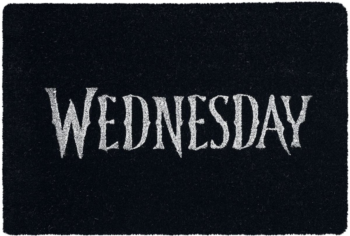 Wednesday Unisex Deurmat met Logo - zwart/beige