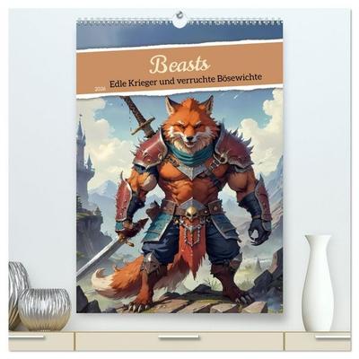 Beasts - Edle Krieger und verruchte Bösewichte (hochwertiger Premium Wandkalender 2026 DIN A2 hoch), Kunstdruck in Hochglanz