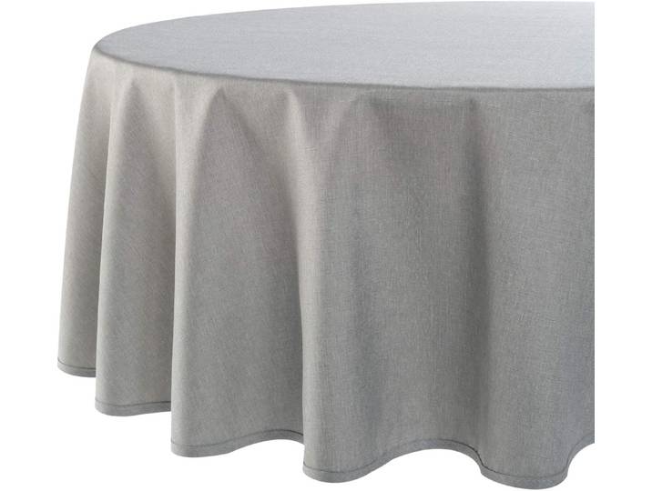 Tischdecke DELINDO LIFESTYLE WIEN , grau, B:140cm L:180cm, Polyester, Tischdecken, Tischdecke, Fleckabweisend, pflegeleicht, 180 g/m²