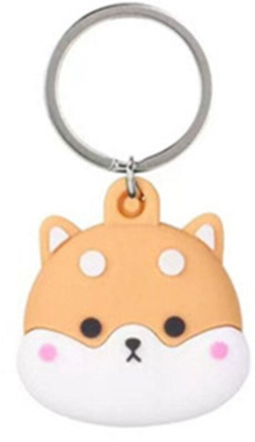 INCOVER Apple AirTag 1. & 2. Gen. Silikone Cover m. Nøglering & Unikt Design - Shiba Inu