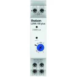 Theben 1080900 Dämmerungsschalter für DIN-Schiene, Einbau-Lichtsensor LUNA 108 plus EL