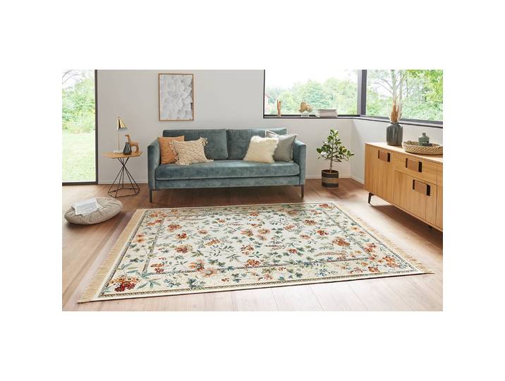 Tapis Oriental Flowers Beige/Crème 195 x 300cm Tissu