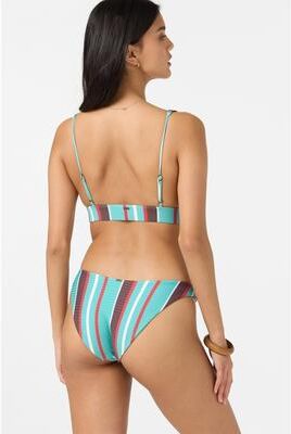 O'Neill s Getaway Stripe Atlantic Full Bottoms in Agate Green, Size Medium, Elastane/Polyamide