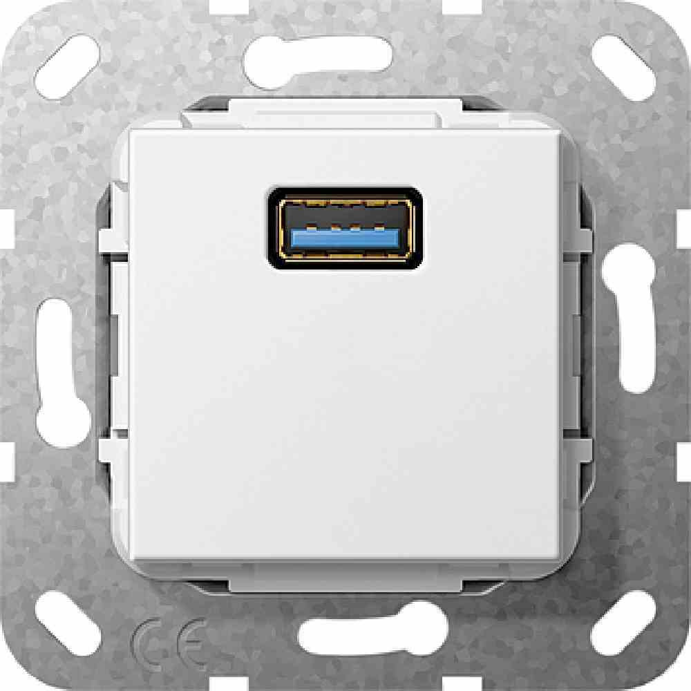Gira USB-stopcontact, Wit