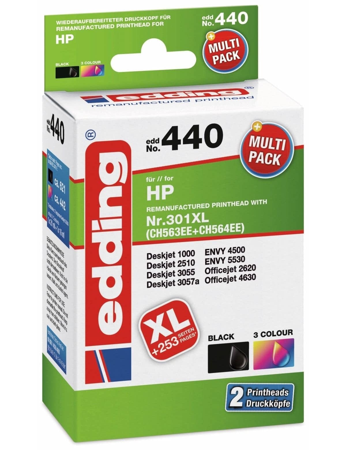 Edding 18-440 Inktpatronen compatibel met HP 2x301XL