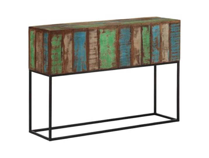 KLGBNCVE Konsolentisch 110x30x75 cm Massiv Altholz und Eisen Recyceltes Altholz, Unikat, Eisenbeine, robust, dekorativ, schlankes Design