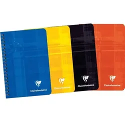 Clairefontaine Notizbuch A7+ Kariert Spiralbindung Pappe Farbig sortiert Nicht gelocht 100 Seiten 50 Blatt