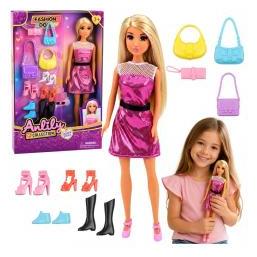 Lean Toys Anlily-Puppe im rosa Kleid Accessoires (71225379)