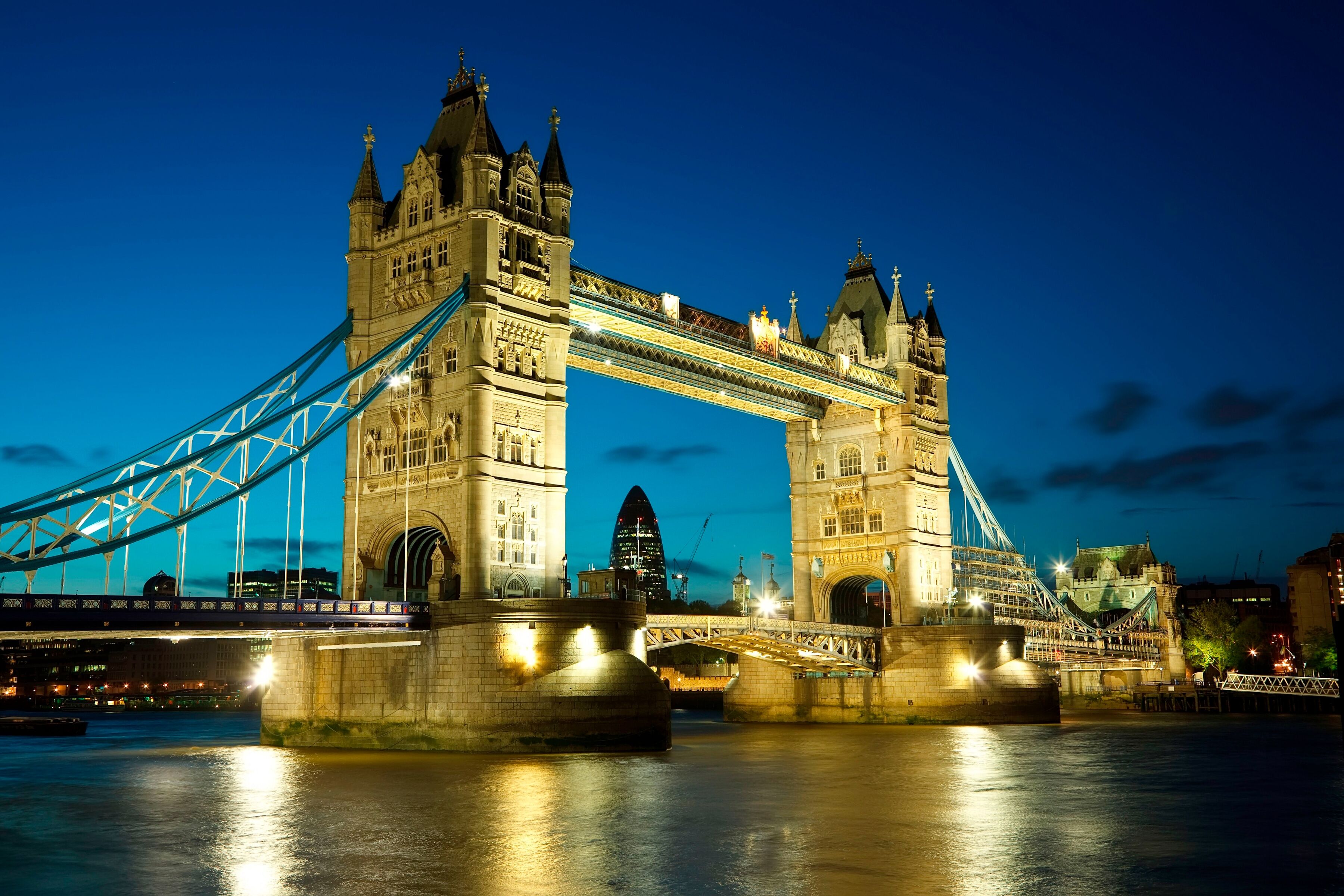 Fototapete PAPERMOON "Tower Bridge", bunt, B:3,5m L:2,6m, Vlies, Tapeten, Fototapete