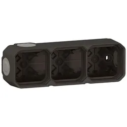 LegrandPlexo New 3-fach Gehäuse horizontal und vertikal, anthrazit